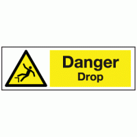 Danger drop sign