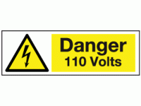 Danger 110 volts sign