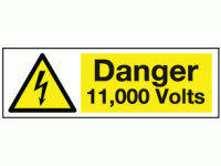 Danger 11,000 volts sign