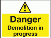 Danger demolition in progress