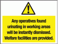 Any operatives found urinating in wor...