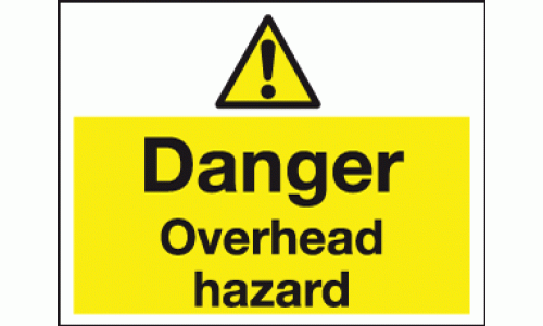 Danger overhead hazard