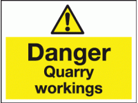 Danger quarry workings sign