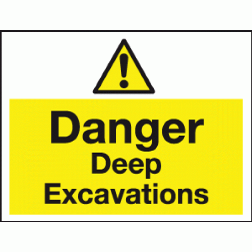 Danger Deep Excavations Sign