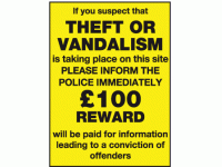 If you suspect that theft or vandalis...
