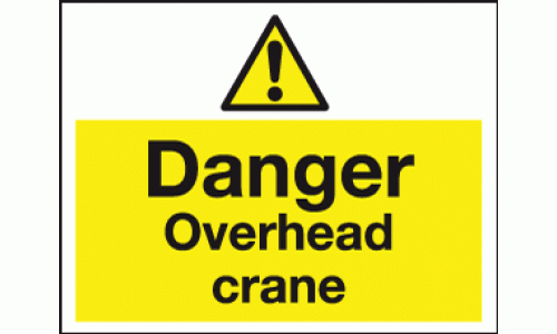 Danger overhead crane
