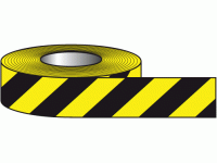 Black & yellow self-adhesive PVC tape