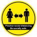 Practice social distancing floor graphic sticker