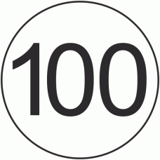 100 KMH International Vehicle Speed Limit Sticker