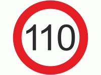 110 KMH European Vehicle Speed Limit ...