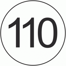 110 KMH International Vehicle Speed Limit Sticker