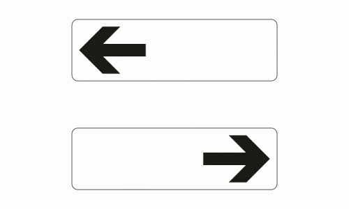 Start End of Cab Signalling Directional Arrows Sign
