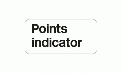 Points indicator sign