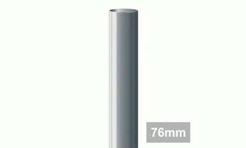 76 mm grey coated aluminium posts
