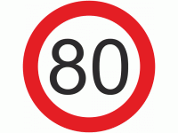 80 KMH European Vehicle Speed Limit S...