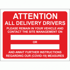 Attention All Delivery Drivers Sign