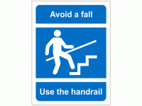Avoid a Fall Use the Handrail Sign