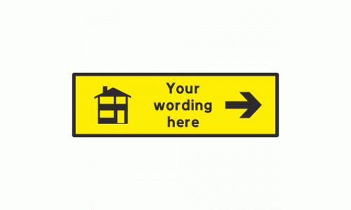 AA New build directional right sign