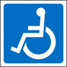 Wheelchair symbol (Left) sign