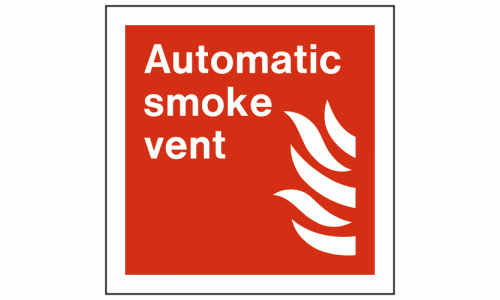 Automatic Smoke Vent Sign
