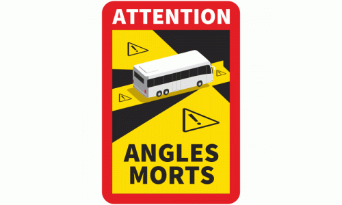 Angles Morts / Blind Spot Coach Bus Sticker