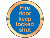 Fire door keep locked shut Gold Anodi...