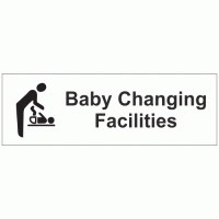 Baby changing facilities sign