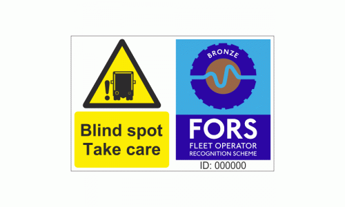 Blind spot take care & FORS Bronze Combined sticker