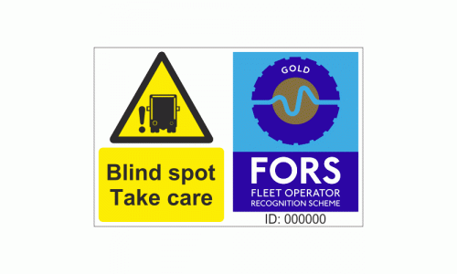 Blind spot take care & FORS Gold Combined sticker