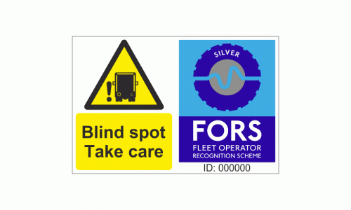 Blind spot take care & FORS Silver Combined sticker