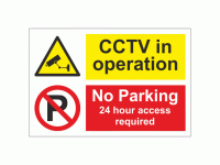 CCTV in operation No Parking 24 hour ...