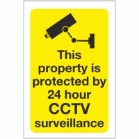 This property is protected by 24 hour CCTV surveillance sign