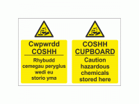 COSHH CUPBOARD Cwpwrdd Welsh English ...