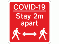COVID-19 Stay 2m apart sign