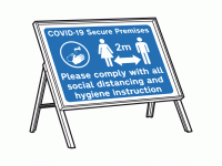 COVID-19 Secure Premises Sign + Stanc...