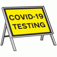COVID-19 TESTING Sign + Stanchion