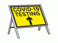 COVID-19 TESTING Arrow Ahead Sign + S...