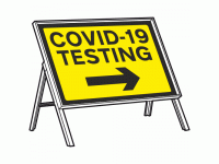 COVID-19 TESTING Arrow Right Sign + S...