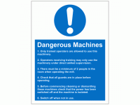 Dangerous Machines Rules Sign