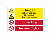 Danger Battery Charging in Progress E...