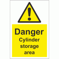 Danger Cylinder Storage Area Sign