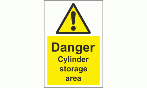 Danger Cylinder Storage Area Sign