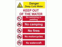 Danger Deep Cold Water Sign