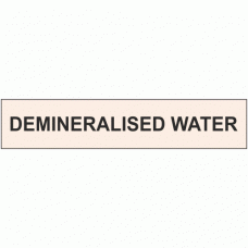 Demineralised water - Pipeline labels
