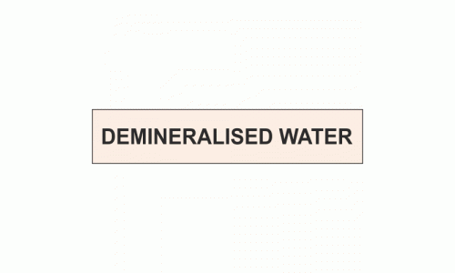 Demineralised water - Pipeline labels