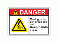 Danger moving parts can crush and cut...