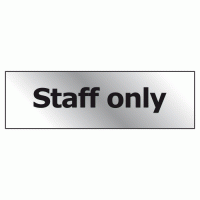 Staff only door sign