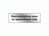 Representatives seen by appointment only