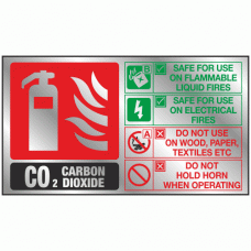 C02 Fire extinguisher identification sign