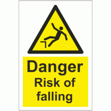 Danger Risk of Falling Sign